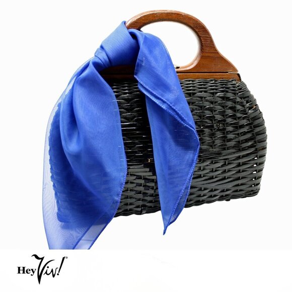 Sheer Chiffon Scarf 50s Style for Head Neck Costume 21" Square - Hey Viv - Picture 12 of 13